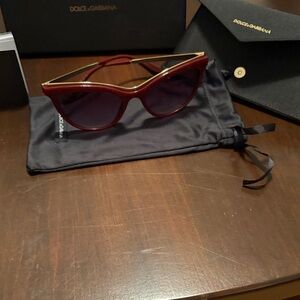 Dolce & Gabbana Rust and Gold Sunglasses